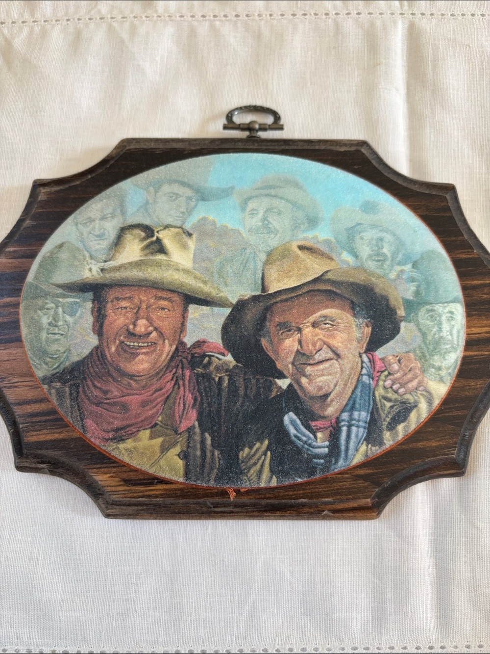 Vintage John Wayne Wooden Wall Art. “My Hero’s” by Walter Brennan Jr 1980’s - Picture 2 of 10
